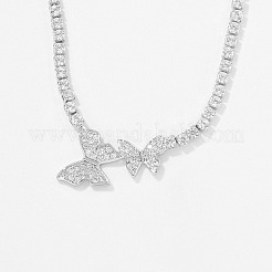 Женские латунные ожерелья с подвеской в виде двойной бабочки&nbsp;YR0428-1