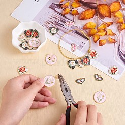 24 шт. Подвески из сплава с эмалью&nbsp;JX178A