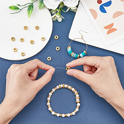 48 шт. 6 бусины из нержавеющей стали 304 STAS-FH0001-94