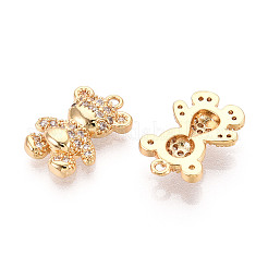 Латунные микропаве прозрачные подвески с фианитом KK-T078-02G-02