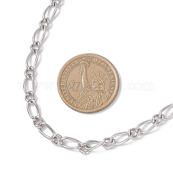 5 мм цепочка Фигаро из нержавеющей стали 304 для женщин NJEW-JN05629