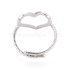 Anello polsino a forma di cuore in acciaio inossidabile 304 anti-ossidazione&nbsp;LS-RJEW-N038-123P