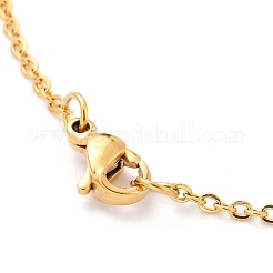 Colliers pendentifs croix en acier inoxydable 304 avec mauvais œil&nbsp;STAS-B021-05