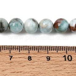 天然石ラリマービーズ連売り  スムーズなラウンド  8mm  穴：0.8mm  約46個/連  15.35''（39センチメートル）&nbsp;GG-CBA19D6-A01-8mm