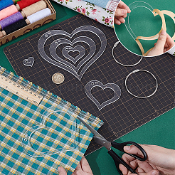 Прозрачный акриловый шаблон для шитья&nbsp;AJEW-NB0007-10C