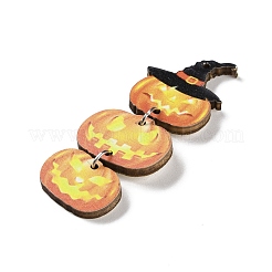 Большие подвески из дерева на тему хэллоуина WOOD-Z004-09B