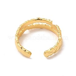 Латунная открытая манжета для женщин RJEW-A015-03G