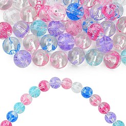 50шт УФ-покрытие прозрачные акриловые бусины&nbsp;MACR-CJ0002-13