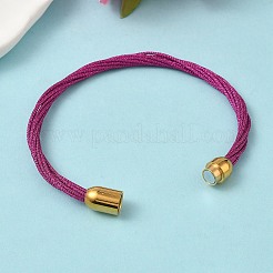 Armbänder aus Edelstahl 304 mit Polyester-Metallkordel für Damen&nbsp;BJEW-Z145-01G-29