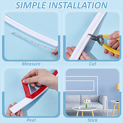 6 m selbstklebende flexible Formleiste aus TPE&nbsp;DIY-WH0349-491B
