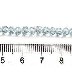 Hebras de perlas de vidrio de pintura transparente para hornear&nbsp;DGLA-A034-T4mm-D06