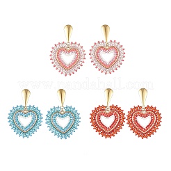 Perle de verre perles dangle boucles d'oreilles&nbsp;EJEW-MZ00768