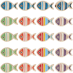 30 шт. 5-х цветные эмалевые бусины aolly FIND-SC0016-34