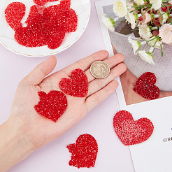 10 шт. 5-х размеров сердечки из смоляных страз&nbsp;DIY-AR0002-02