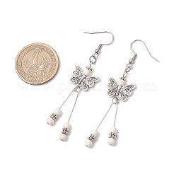 Серьги-кисточки в форме бабочки из нержавеющей стали 304&nbsp;EJEW-JE06422-01