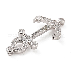 Покрытие стойки латунь микро паве прозрачные подвески с кубическим цирконием KK-A234-015P