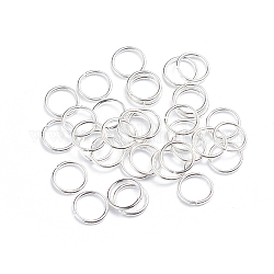 Anellini di Ferro, anelli di salto aperti, anello rotondo, argento, 6x0.9mm, 19 gauge, diametro interno: 4.2mm, circa 100pcs/scatola