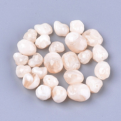 Acryl-Perlen, Nachahmung Edelstein-Stil, Nuggets, peachpuff, 10~18x9~13x7~11 mm, Bohrung: 1.5 mm