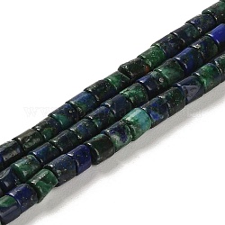 Chapelets de perles en chrysocolle et lapis lazuli naturelles, colonne, 4x4mm, Trou: 0.9mm, Environ 100 pcs/chapelet, 15.94 pouce (40.5 cm)