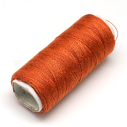 402 полиэстер швейных ниток шнуры для ткани или поделок судов, цвет шоколада, 0.1 мм, около 120 м / рулон, 10 рулонов / мешок