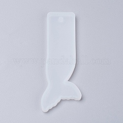 Silicone Bookmark Molds, Resin Casting Molds, Fish Tail, White, 95x35x4.5mm, Inner Diameter: 92x32mm