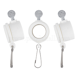 Plastic Flagpole Mounting Rings Set, Anti Wrap 360° Rotatable Ring with Carabiners, PapayaWhip, 78x52x27mm, Hole: 22.5mm