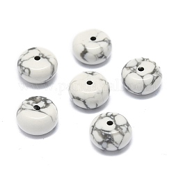 Perles d'howlite naturelle, rondelle, 10x5.5mm, Trou: 1mm