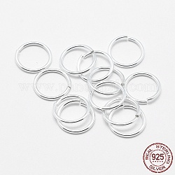 925 Sterling Silber offene Biegeringe, runde Ringe, Silber, 10x1 mm