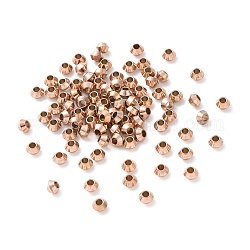 Ion Plating(IP) 202 Stainless Steel Beads, Rondelle, Rose Gold, 4x2.5mm, Hole: 1.5mm