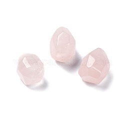 Природного розового кварца бусы, нет отверстий / незавершенного, граненые, самородки, 15~19x13~15x12~15 мм