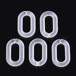 Transparentem Acryl Verknüpfung Ringe, Quick-Link-Anschlüsse, zur Herstellung von Kabelketten, Oval, matt, Transparent, 27x16.5x4 mm, Innendurchmesser: 18x8 mm