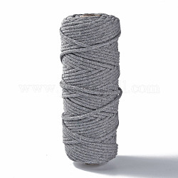 コットン糸  マクラメコード  装飾的な糸のスレッド  DIYの工芸品について  ギフトラッピングとジュエリー作り  グレー  3mm  約54.68ヤード（50m）/ロール