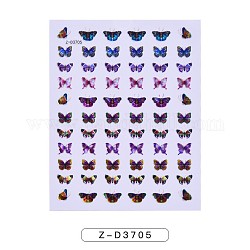 Autocollants d'ongle, auto-adhésif, autocollant, pour les décorations d'ongles, le modèle de papillon, couleur mixte, 10x8 cm
