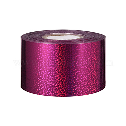 Блестящие наклейки для ногтей из фольги для лазерного переноса, для украшения ногтей, средне фиолетовый красный, 40 мм, 120 м / рулон