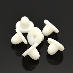 Plastic Clip on Earring Pads, Plastic, 7x5mm, Hole: 1mm