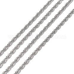 304 Stainless Steel Lumachina Chains, with Spool, Unwelded, Stainless Steel Color, 8x3.7x2mm, about 164.04 Feet(50m)/roll