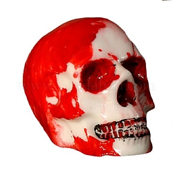 Fabrication de bougies bricolage moules en silicone, thème de l'Halloween, 3d crâne, fantôme blanc, 5x5.8x8.3 cm, Diamètre intérieur: 6.1x3.3 cm