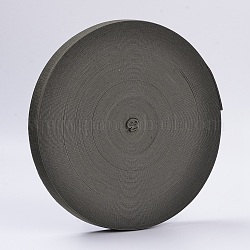 Colored Flat Elastic Rubber Band, Webbing Garment Sewing Accessories, Dark Gray, 25mm, about 43.74 yards(40m)/roll