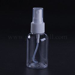 Прозрачная бутылка с круглым плечом, бутылки с мини-распылителем, прозрачные, 9.95x3.7 см, мощность: 50мл