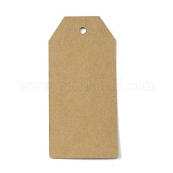 Étiquettes de prix en papier kraft, rectangle, tan, 9.5x4.5x0.04 cm, Trou: 4.5mm, 100 pièces / kit