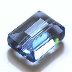 模造オーストリアクリスタルビーズ  グレードAAA  多面カット  長方形  ライトスカイブルー  10x12x5.5mm  穴：0.9~1mm