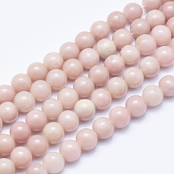 Chapelets de perles en opale rose naturelle, ronde, 10~10.5mm, Trou: 1mm, Environ 39 pcs/chapelet, 15.7 pouce (40 cm)