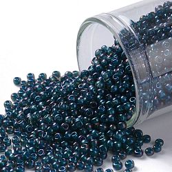 Toho perline rotonde, perline giapponesi, (385) all'interno aqua mist di colore, 11/0, 2.2mm, Foro: 0.8 mm, circa 5555pcs/50g