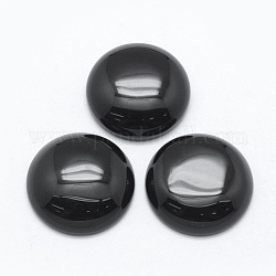 Cabochons obsidienne naturelle, plat rond, 24.5~25x4~7mm