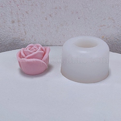 Moules en silicone de qualité alimentaire pour bougies, thème de la saint-valentin, bricolage, moule à savon artisanal, moule à gâteau mousse au chocolat, rose, blanc, 7.8x4.7 cm, Diamètre intérieur: 4.3 cm