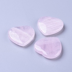 Piedra de amor de corazón de cuarzo rosa natural, piedra de palma de bolsillo para el equilibrio de reiki, 40x40x10mm