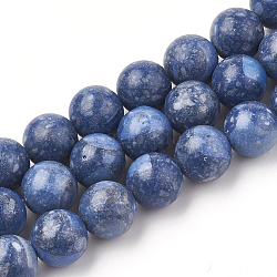 Synthetic Coral Beads Strands, Dyed, Round, Blue, 18mm, Hole: 1.5mm, about 23pcs/strand, 16.1 inch