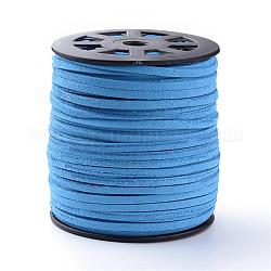 Cordones de gamuza sintética, encaje de imitación de gamuza, azul real, 5x1.5mm, 100 yardas / rollo (300 pies / rollo)