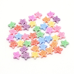 Бусины из cмолы, морская звезда, разноцветные, 11.5x13x4 мм, отверстие : 1.6 мм, 1300 шт / 500 г