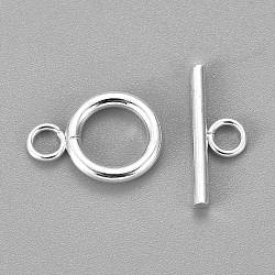 304 Edelstahl-Toggle-Haken, Silber, Ring: 16.5x12x2 mm, Bohrung: 3 mm, Bar: 18x7x2 mm, Bohrung: 3 mm